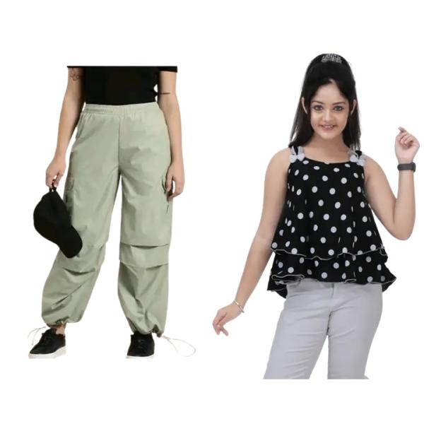 Cargo Pant & Crop Top Combo