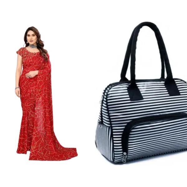 Saree and Bag (combo)