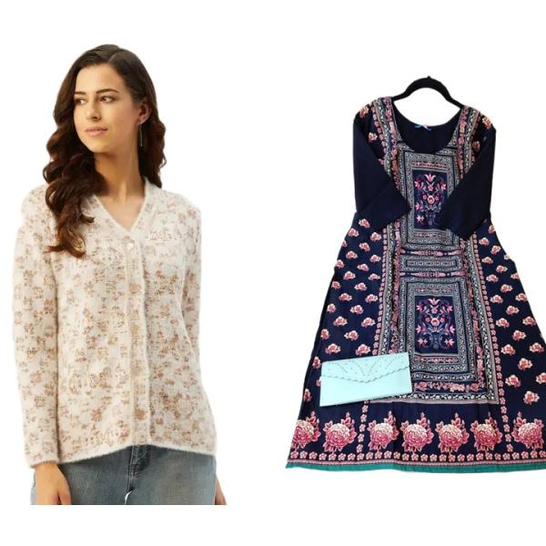 Women's Hoodie and Kurti Combo