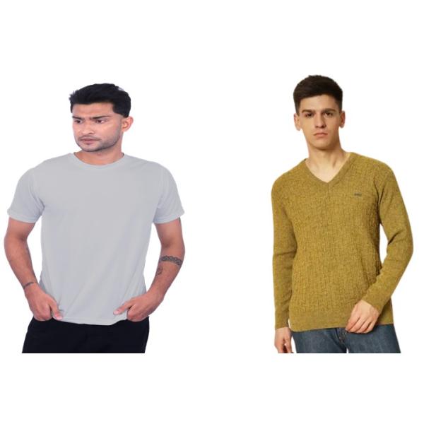 Men's Sweater t-Shirt Combo