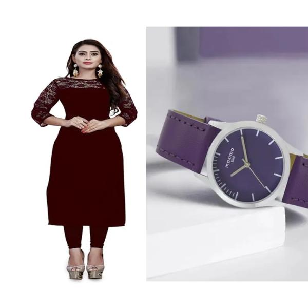 Kurti & ledies Watch ( combo )