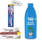 Toothpaste, Brush & Hair Oil Combo