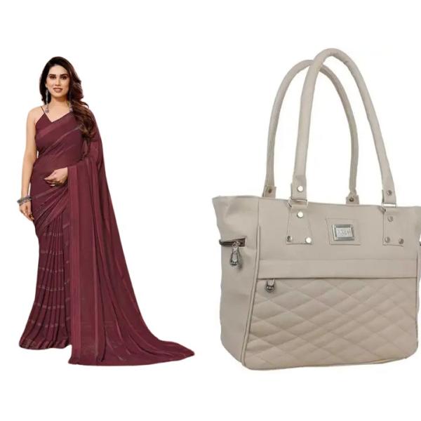 Saree and Bag (combo)