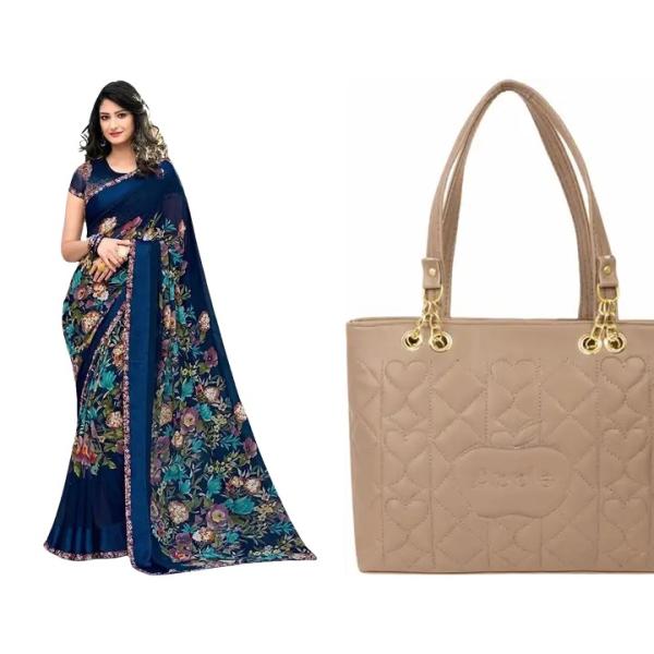 Saree and Bag (combo)