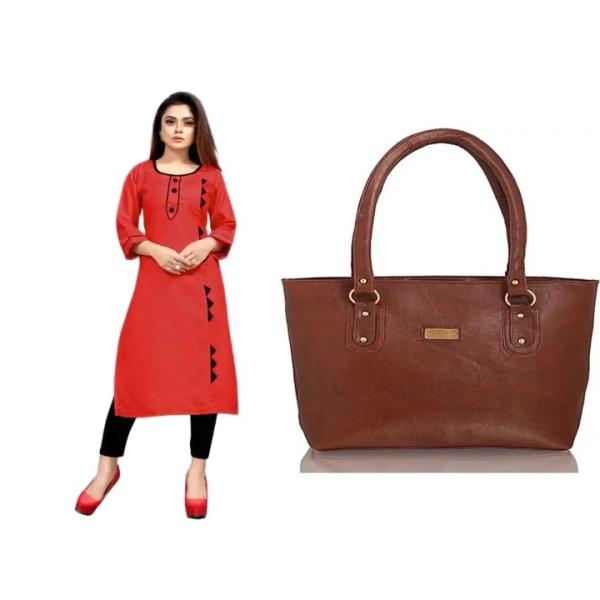 Women kurti set and bags (combo)