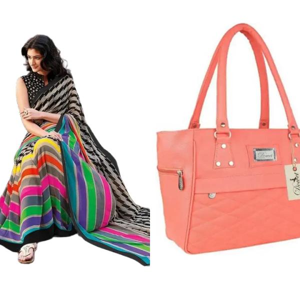 Saree and Bag (combo)