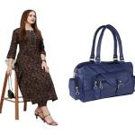 Women kurti set and bags (combo)
