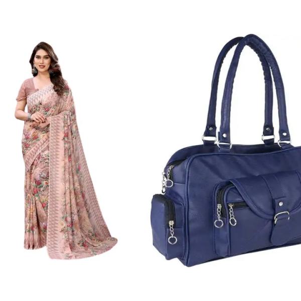 Saree and Bag (combo)
