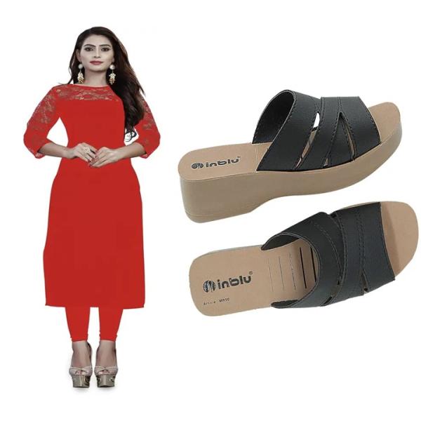 Kurti & ledies Heel Sandal ( combo )