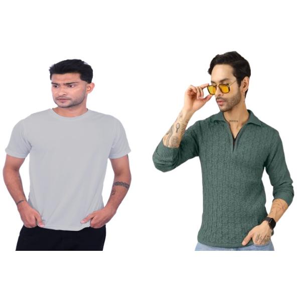 Men's Sweater t-Shirt Combo