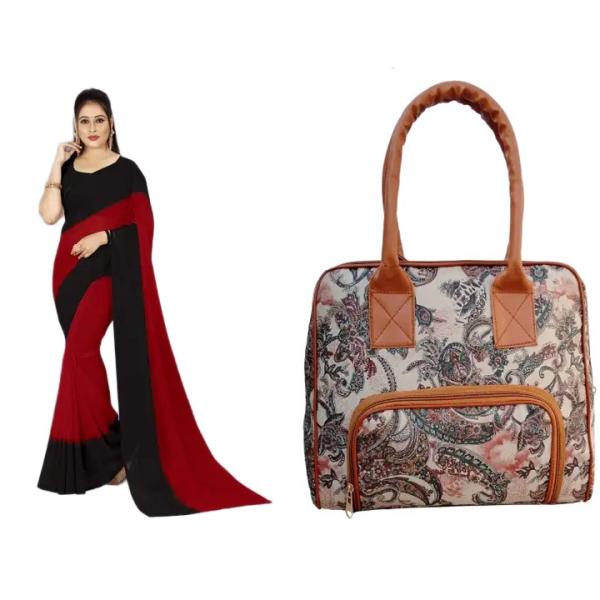 Saree and Bag (combo)
