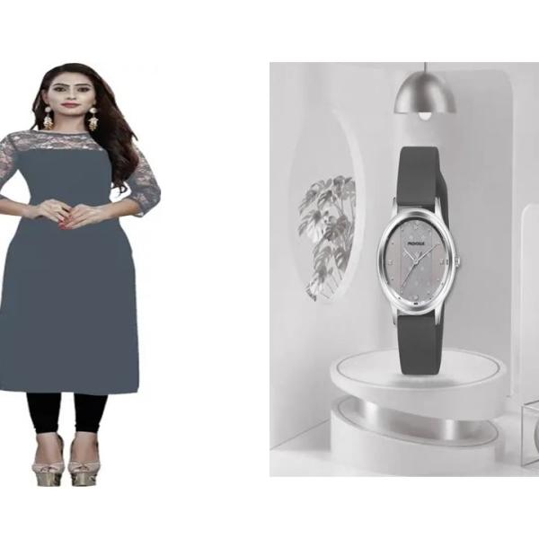 Kurti & ledies Watch ( combo )