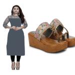Kurti & ledies Heel Sandal ( combo )