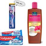 Toothpaste, Brush & Hair Oil Combo
