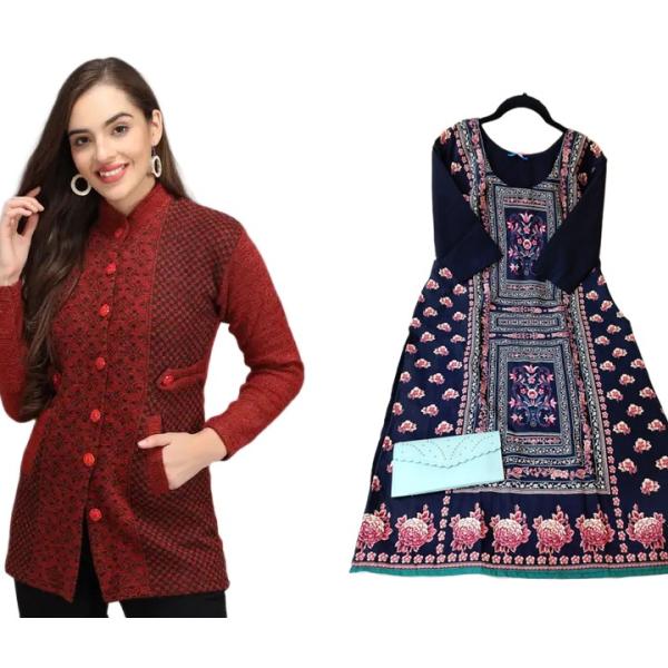 Women's Hoodie and Kurti Combo