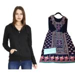 Women's Hoodie and Kurti Combo
