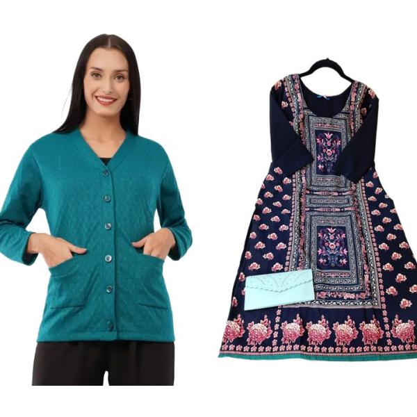 Women's Hoodie and Kurti Combo