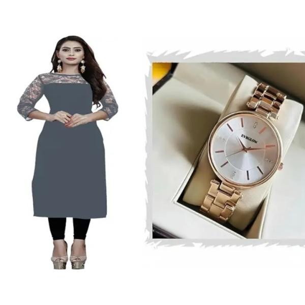 Kurti & ledies Watch ( combo )