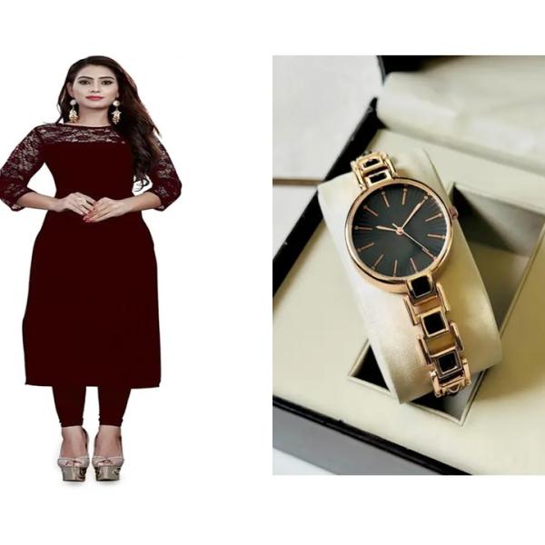 Kurti & ledies Watch ( combo )