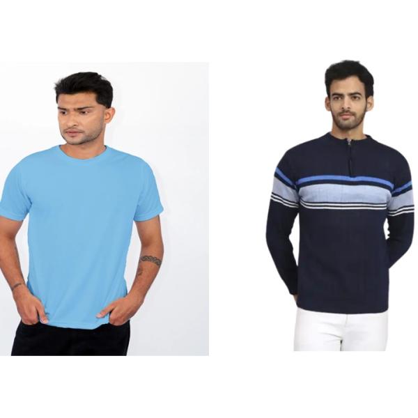 Men's Sweater t-Shirt Combo