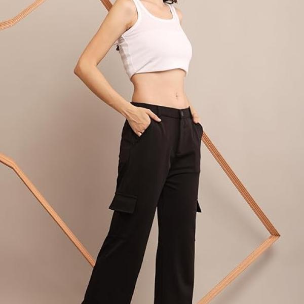 Women solid stylish cargo bell boutam