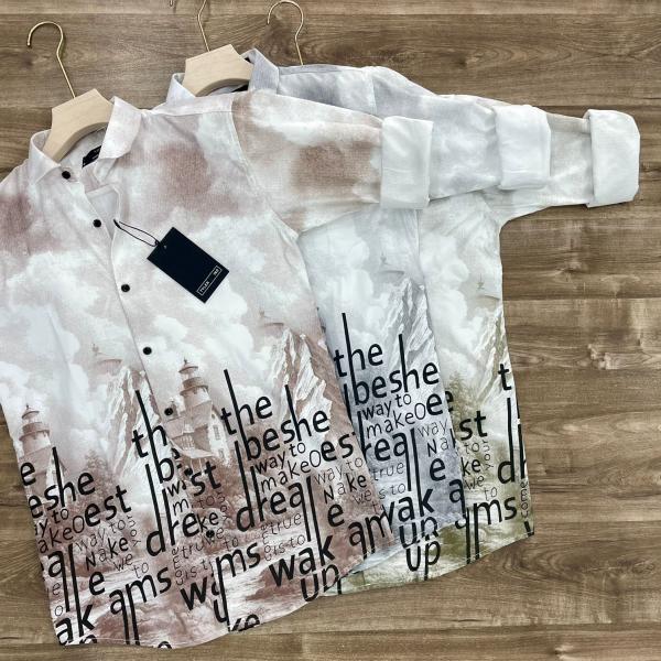 MENS STYLISH PRINTED SHIRT (SINGLE PEICE)
