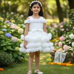 Hopscotch Girls Pink Sleeveless Rosette Sequin Tulle Dress