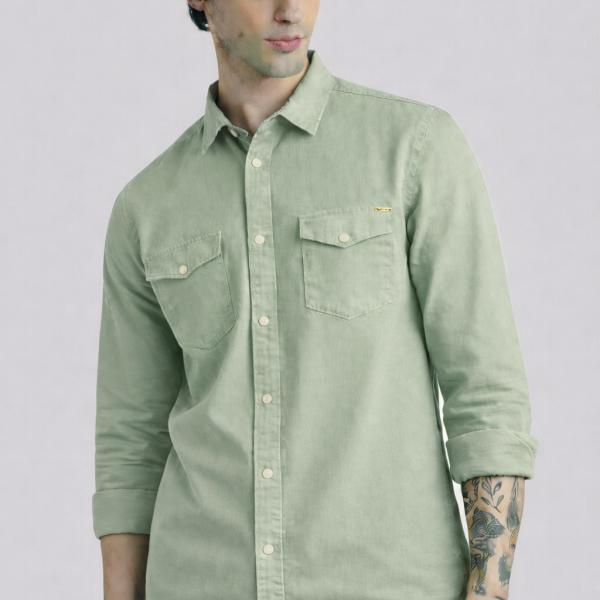 Casual Shirts for Men with Spread Collar, Full Sleeves