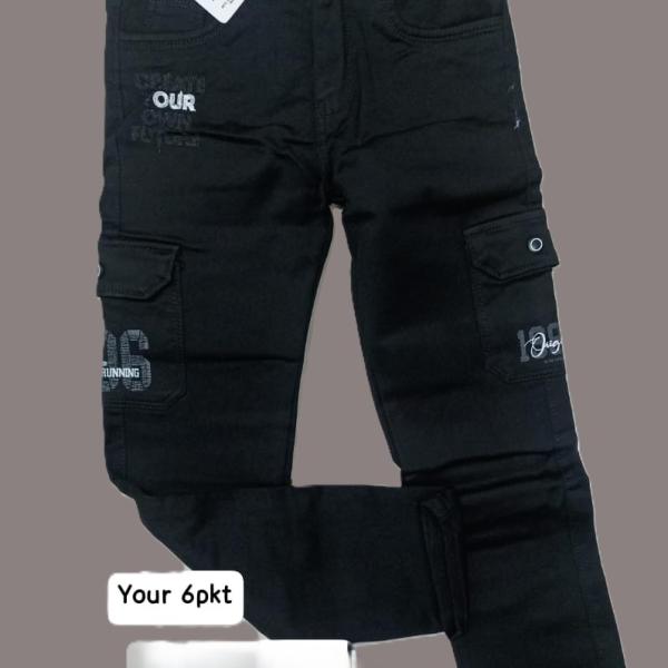 Men's Denim Cotton Cargo Jeans