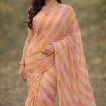 Women's Floral Printed Georgette Saree