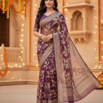 Women's Floral Printed Georgette Saree