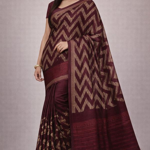Women's Cotton Saree With Unstitched Blouse Piece