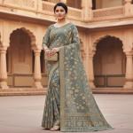 Georgette Printed Sarees for Women with Blouse Piece
