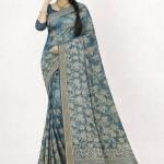 Georgette Printed Sarees for Women with Blouse Piece