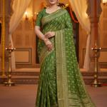 Georgette Printed Sarees for Women with Blouse Piece