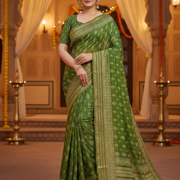 Georgette Printed Sarees for Women with Blouse Piece