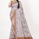 Georgette Printed Sarees for Women with Blouse Piece