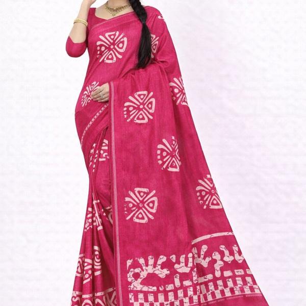 Cotton Saree with White Warli Art Print | Soft Handcrafted Cotton Fabric | Lightweight and Comfortable Saree for Women