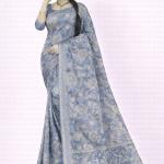 Georgette Printed Sarees for Women with Blouse Piece