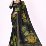 Georgette Printed Sarees for Women with Blouse Piece