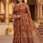 Georgette Printed Sarees for Women with Blouse Piece