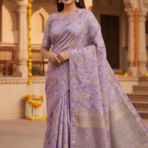 Georgette Printed Sarees for Women with Blouse Piece