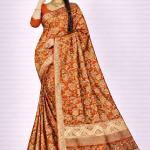 Georgette Printed Sarees for Women with Blouse Piece