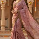 Georgette Printed Sarees for Women with Blouse Piece