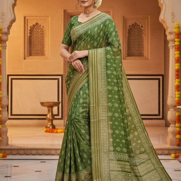 Georgette Printed Sarees for Women with Blouse Piece