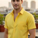 Men's Casual Washed Cotton shirt