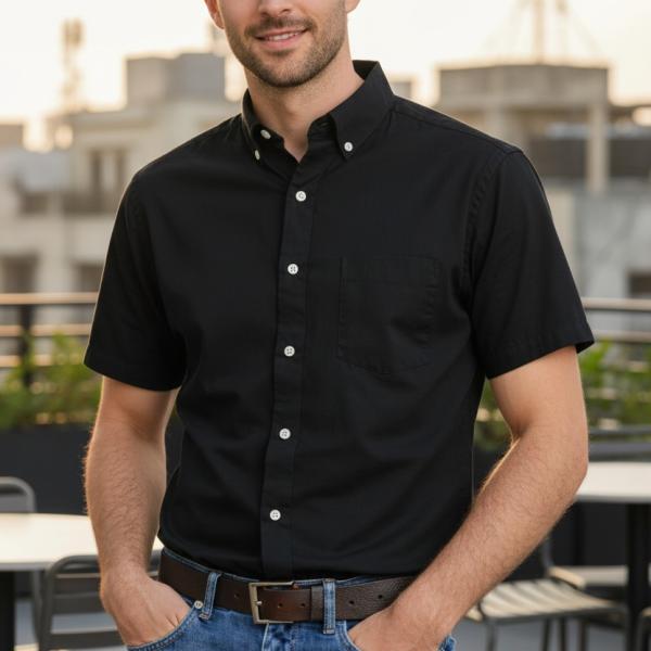 Men's Casual Washed Cotton shirt