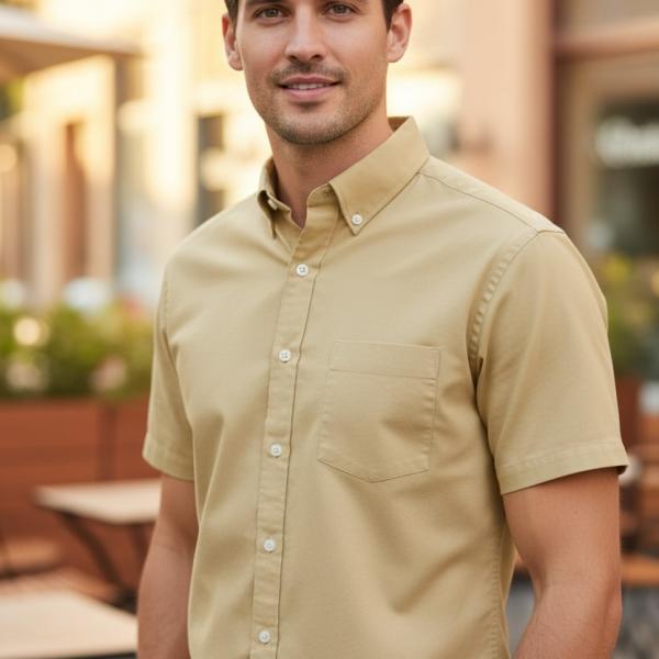 Men's Casual Washed Cotton shirt
