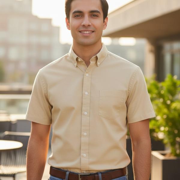 Men's Casual Washed Cotton shirt