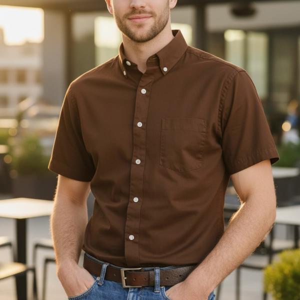 Men's Casual Washed Cotton shirt